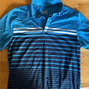 LG Men's Blue Gradient Stripe Polo